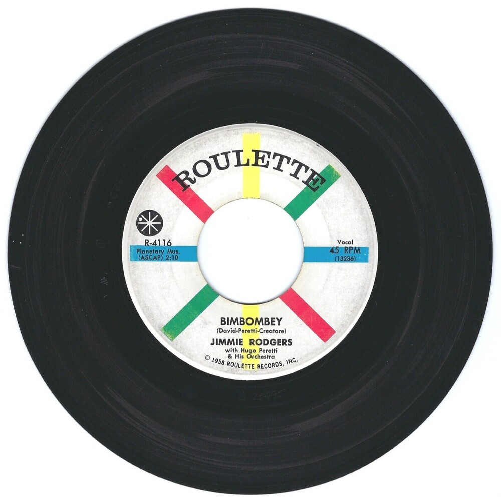Jimmie Rodgers 45 Bimbombey / You Understand Me on Roulette VG '58 Pop